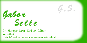 gabor selle business card